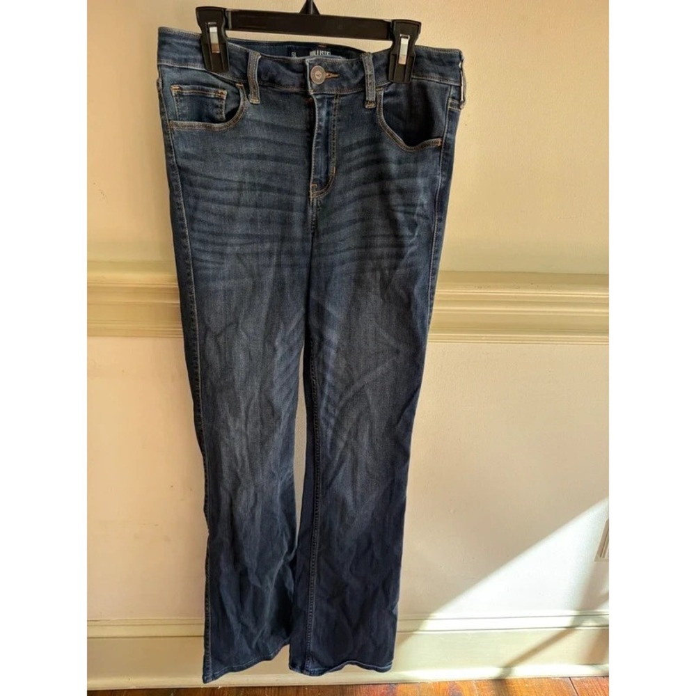 Hollister Mid-Rise Bootcut Jeans Black Soft Stretch 6L